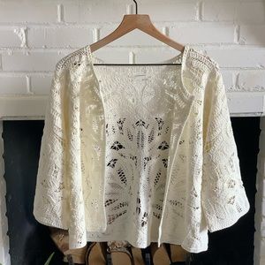 Anthropologie Crochet Cardigan